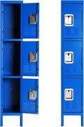 Blue Triple Tier Metal Locker Q9804