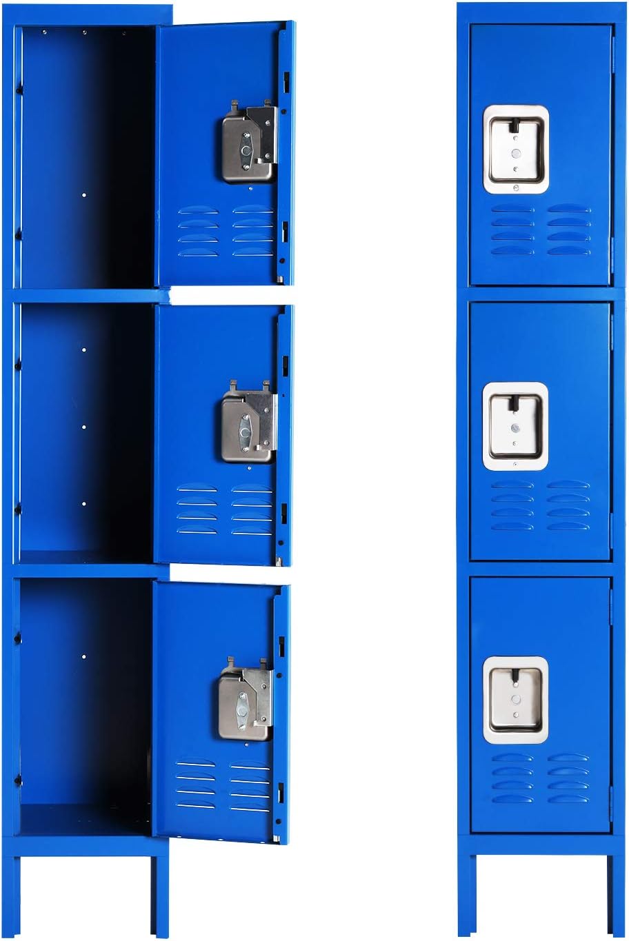 Blue Triple Tier Metal Locker Q9804