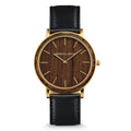 Black Minimalist Wood Dial Watch Y7765