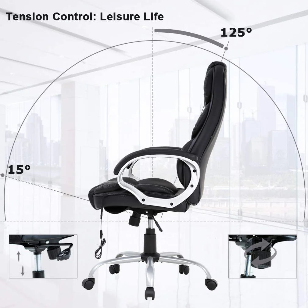 Black Ergonomic High Back PU Leather Office Chair A792534
