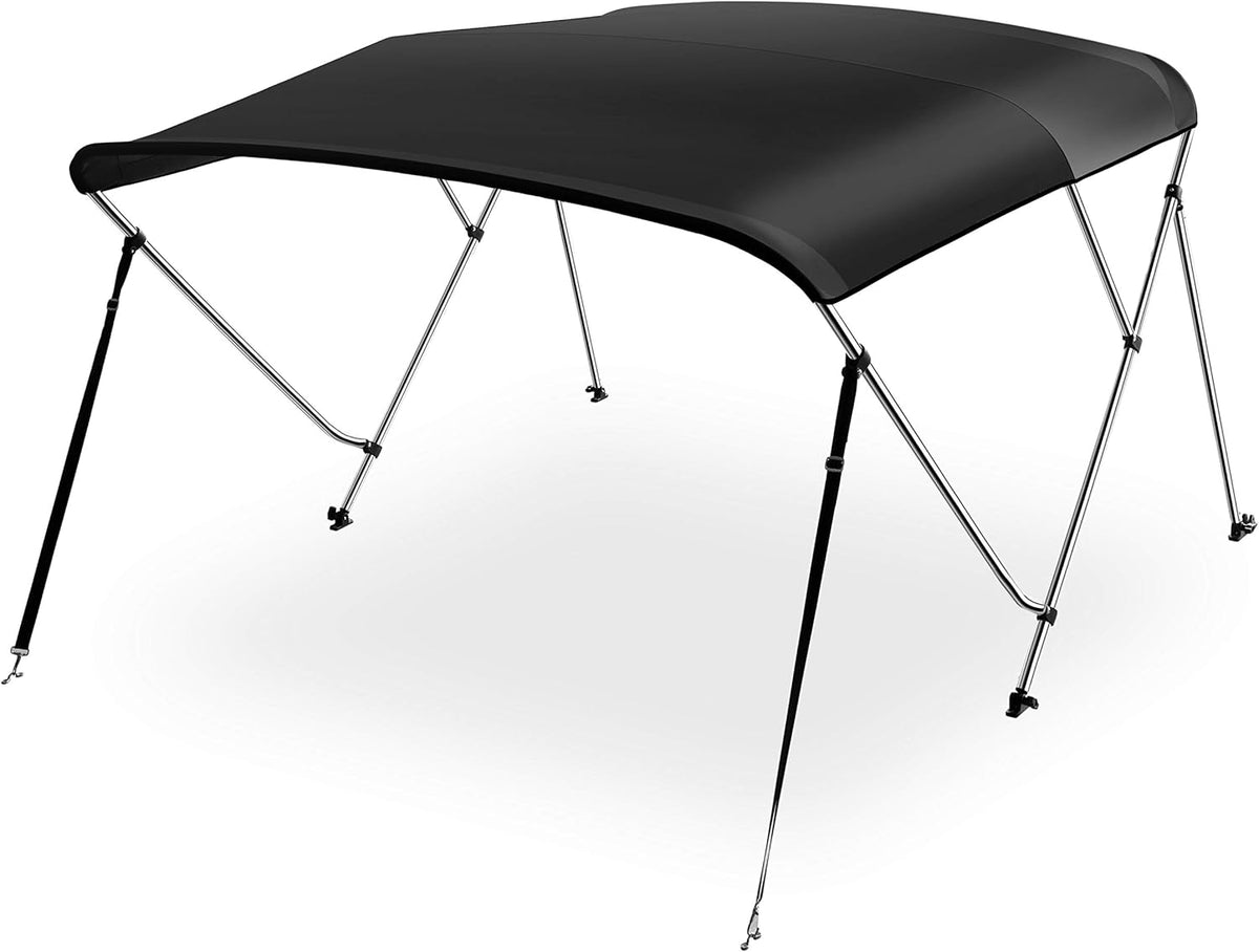 Waterproof 54-60 W 3 Bow Boat Bimini Top Canvas Sun Shade with Storage Boot M852