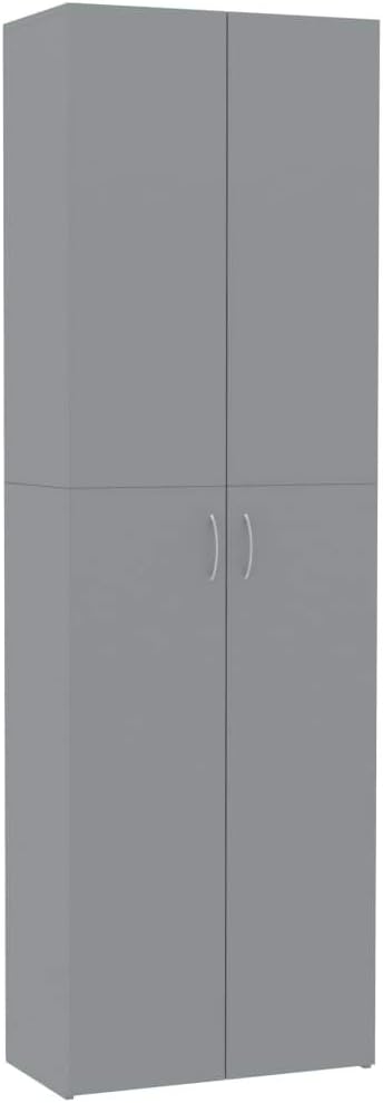 White and Sonoma Oak Storage Cabinet with Doors and Shelves P89824