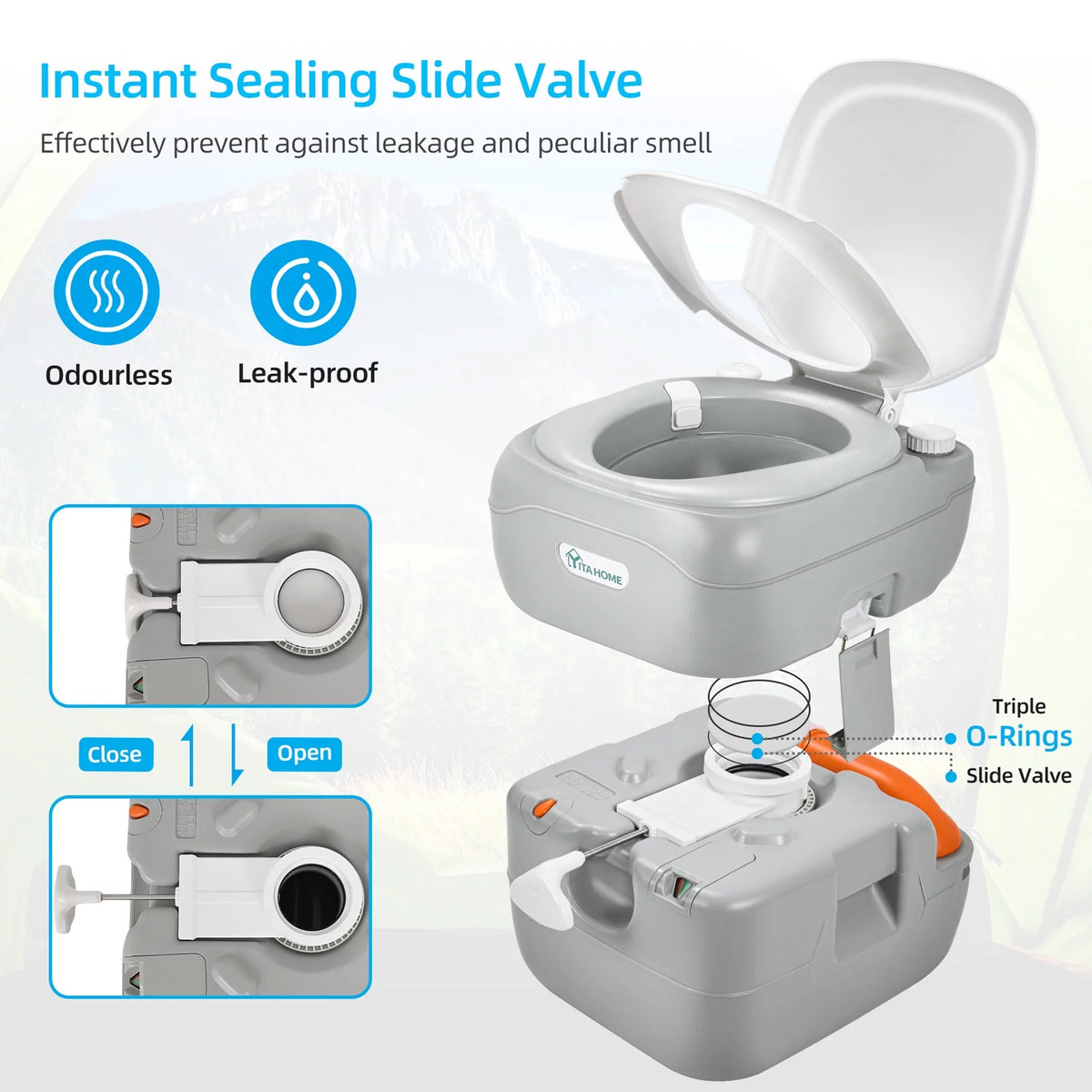 Portable Sink and 5.8 Gallon Toilet Combo P779606