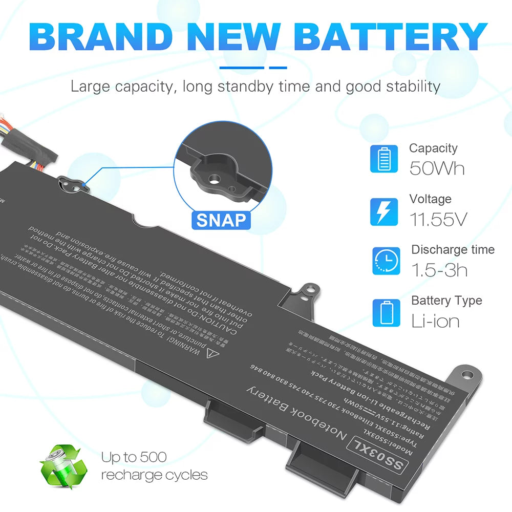Battery for Hp EliteBook 735 740 745 830 836 840 846 D2464