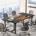 6FT Wood Metal Meeting Table K244