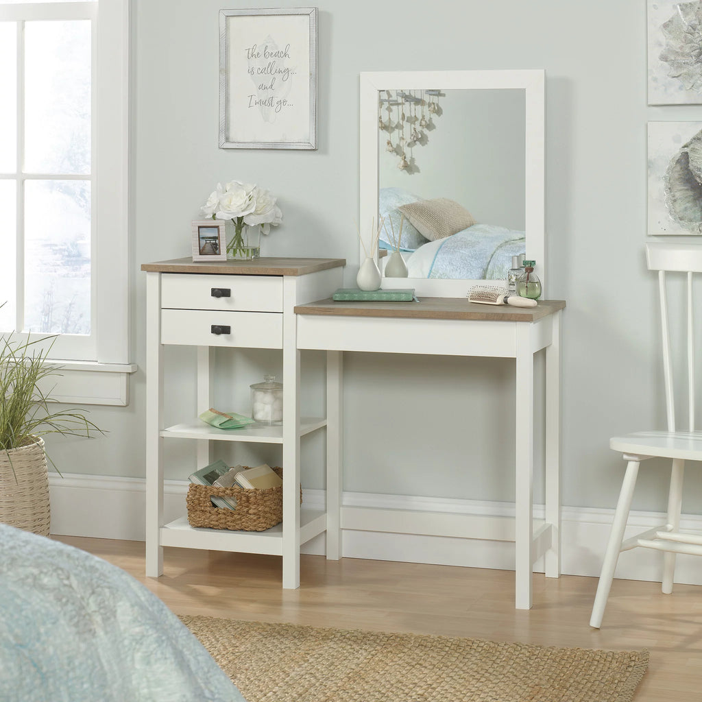 Soft White Bedroom Vanity with Mirror G53141