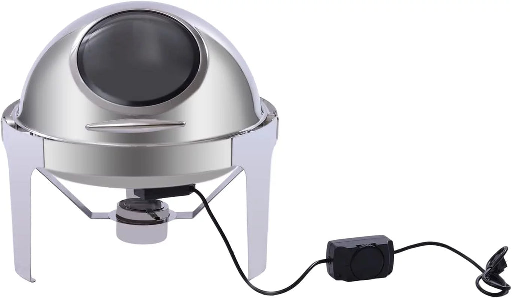 6L Stainless Steel Round Chafing Dish with Glass Lid M2974