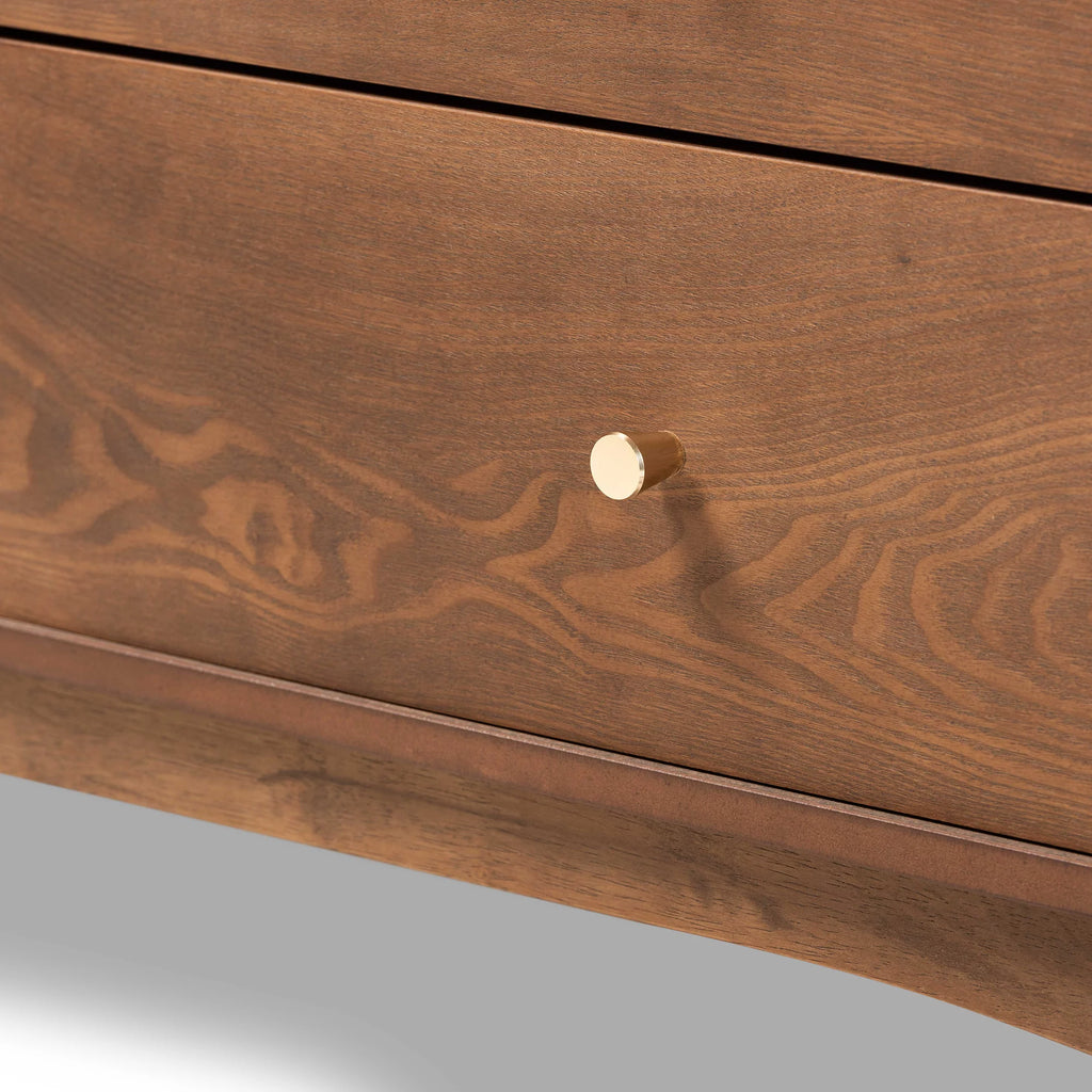 Ash Walnut Finished Wood 6-Drawer Dresser S620793