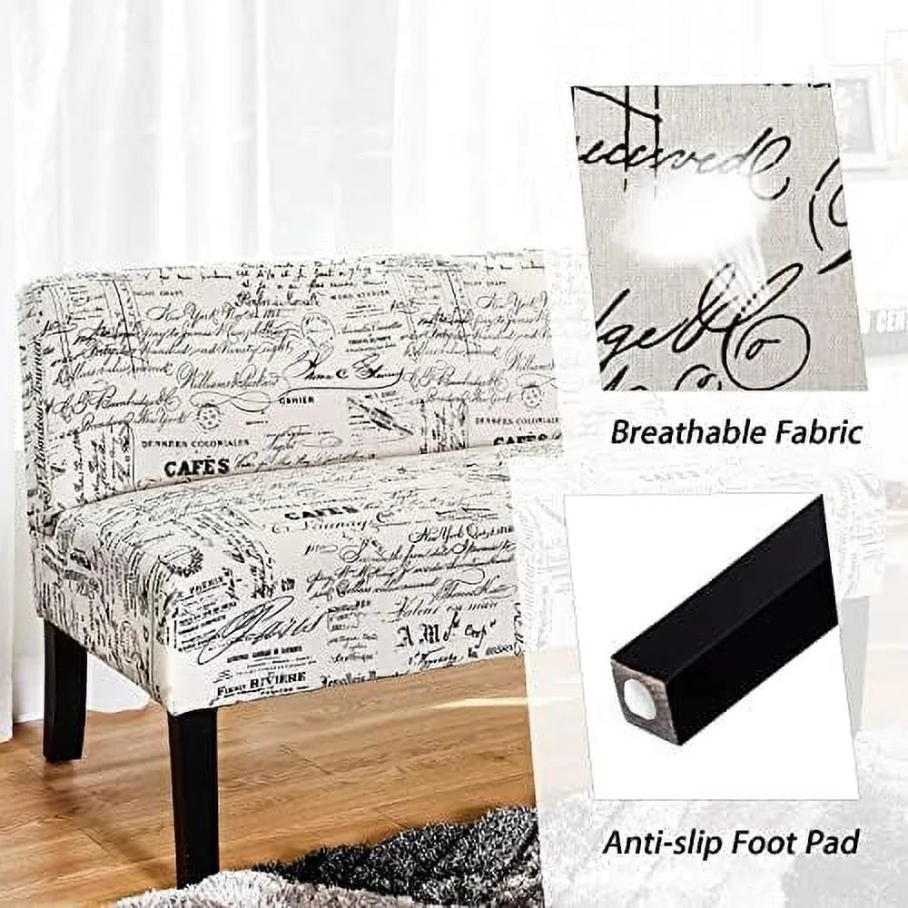 Armless Loveseat Sofa Fabric H4164