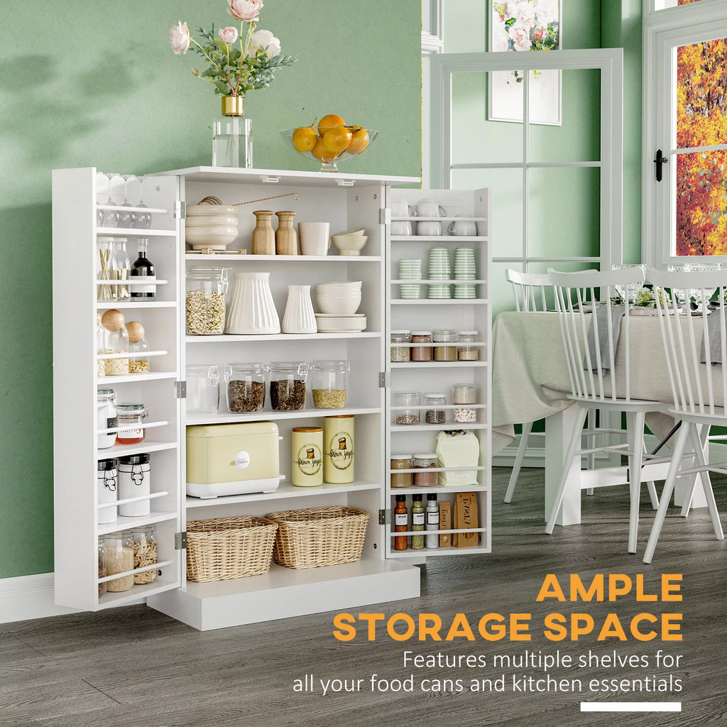 White 2 Door Storage Cabinet with Adjustable Shelves U3165