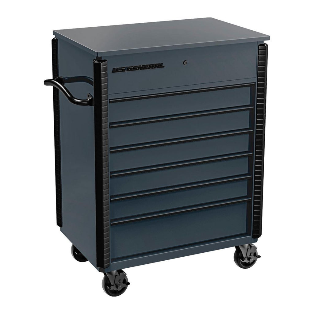 6 Drawer Slate Gray Service Cart N33565