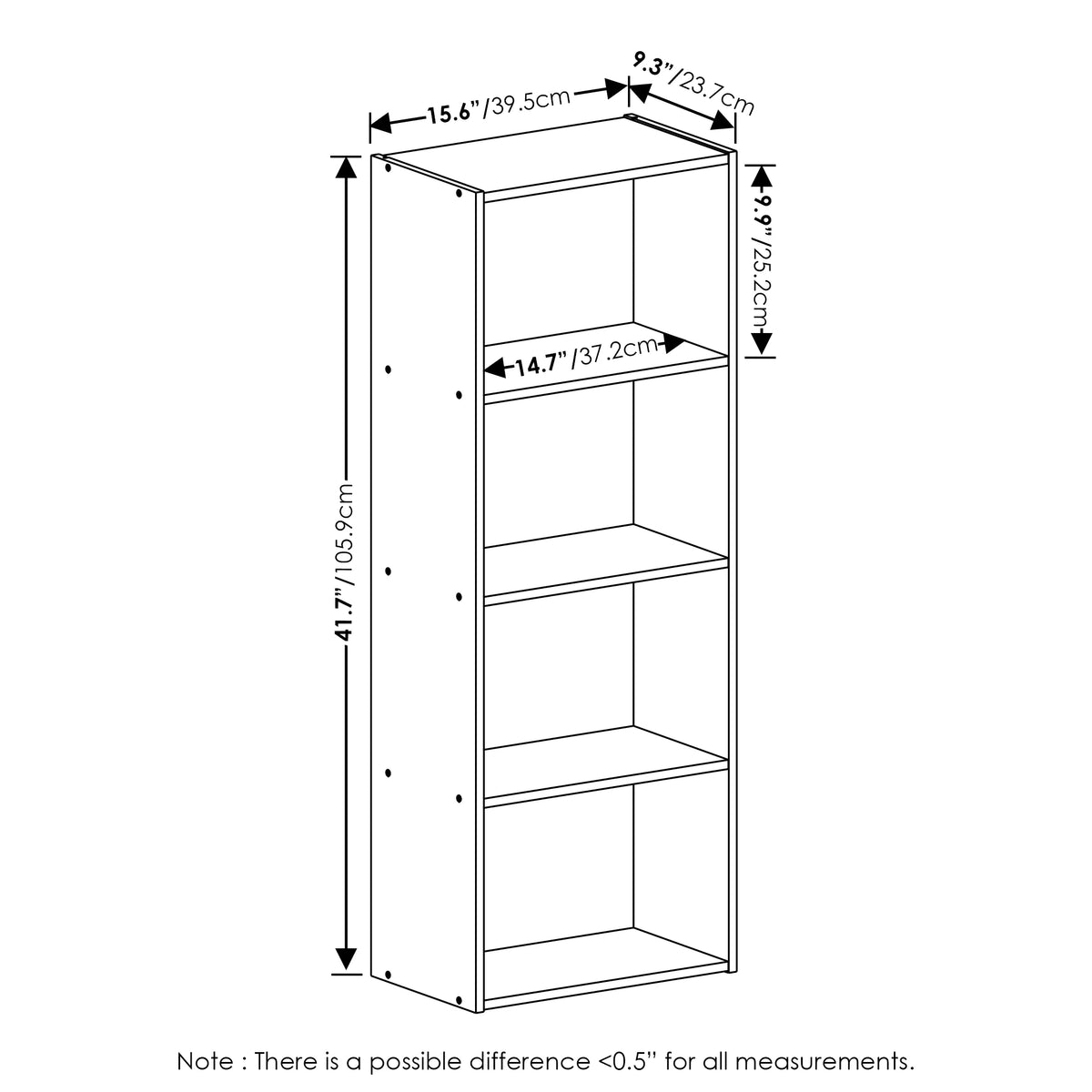 4-Tier Open Shelf Bookcase G28171