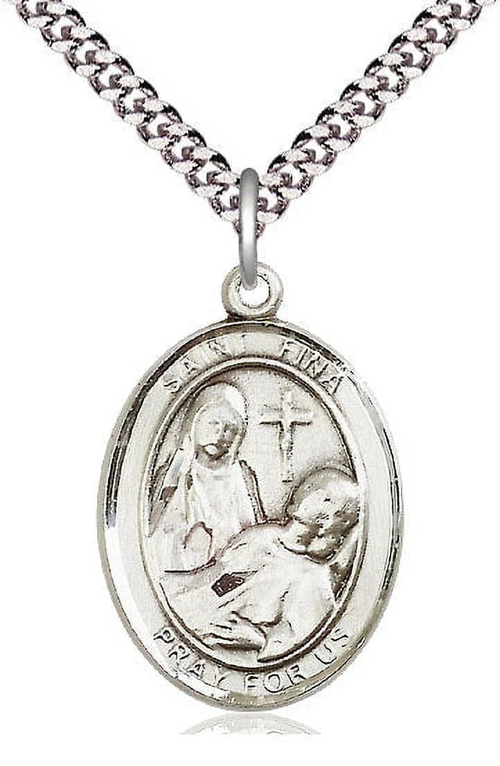 Large Oval Pewter Pendant with 24" Chain X232