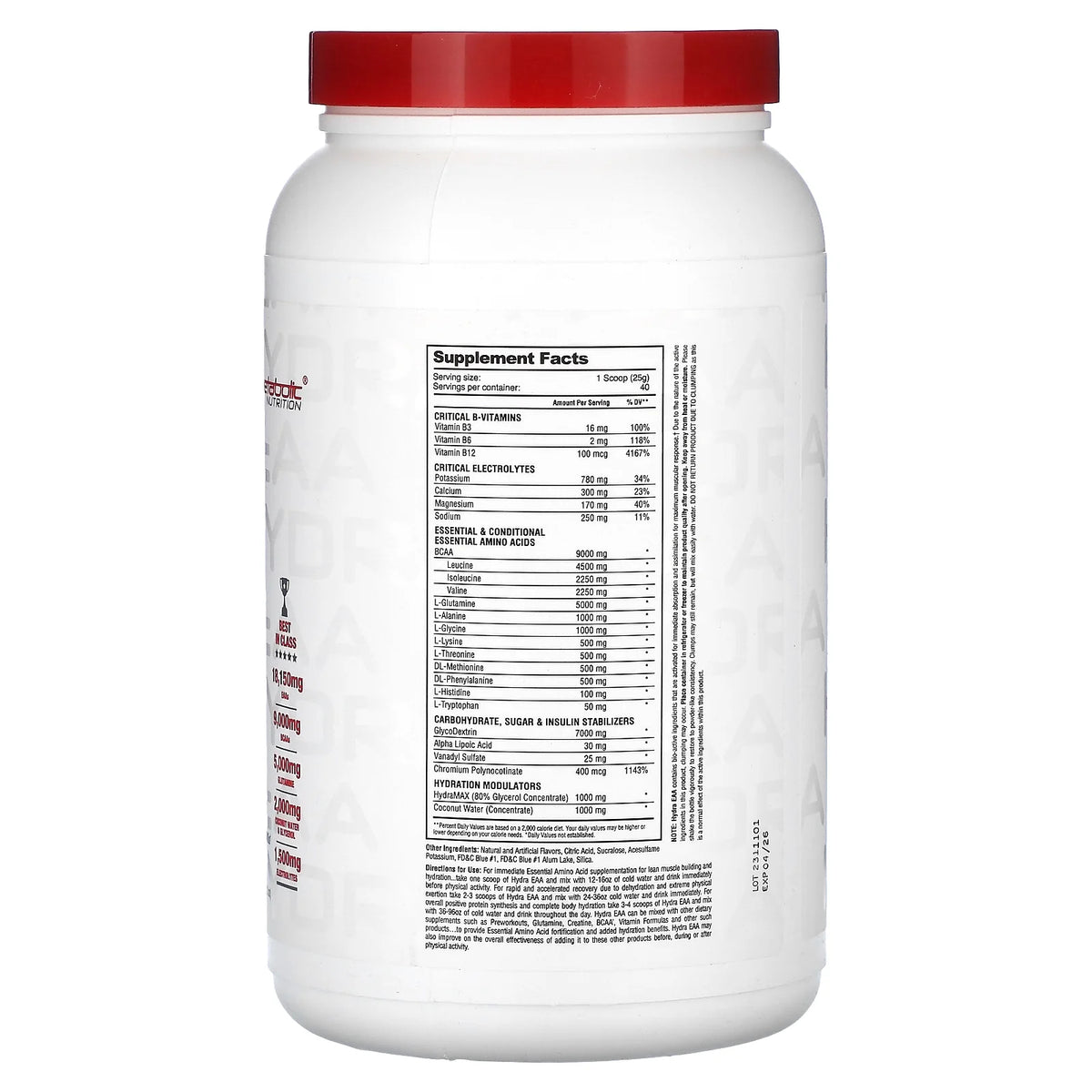1000g Essential Amino Acids Hydration Powder A104577