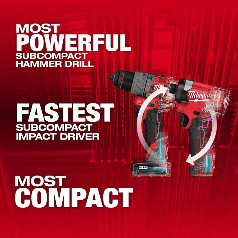 12V Lithium-Ion Brushless Cordless Hammer Drill/Impact Driver Combo Kit W84900