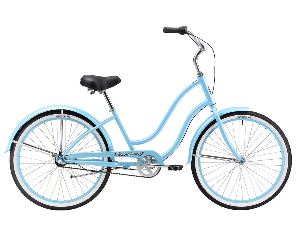 Blue Three Speed Women's Beach Cruiser Bicycle I48751