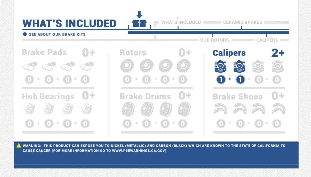 Rear Semi-Loaded Caliper Pair with Clips Kit Z901