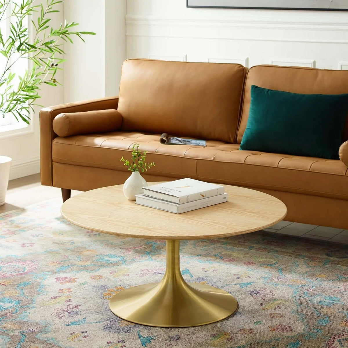 36" Round Wood Grain Coffee Table M721336