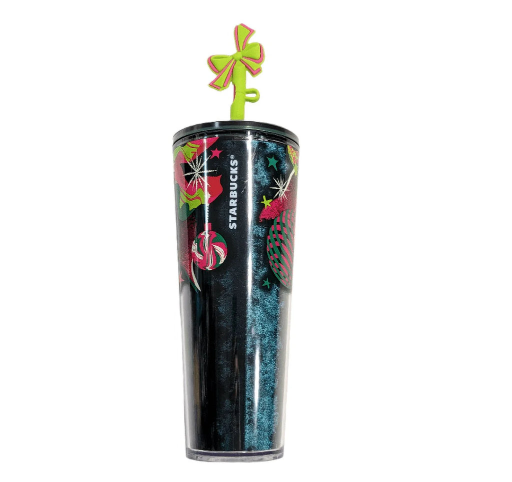 24 oz Tumbler Cup with Silicone Straw Topper Q67520