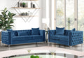 Blue Velvet 2 Pieces Sofa and Loveseat N966547