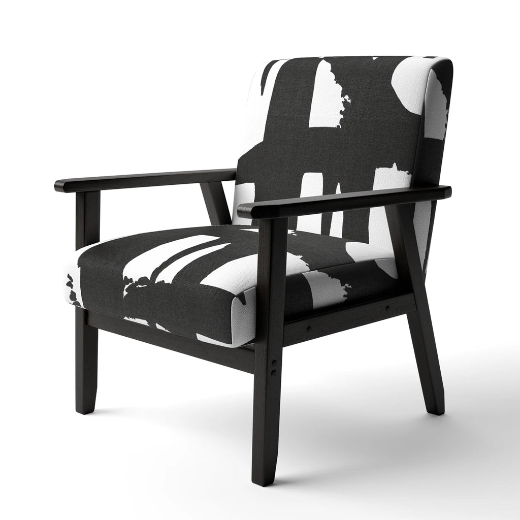 Black & White Upholstered Modern Accent Chair Y361874