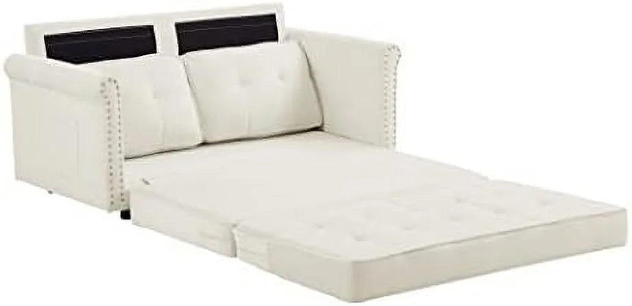 Velvet Upholstered Sleeper Sofa Bed I18975