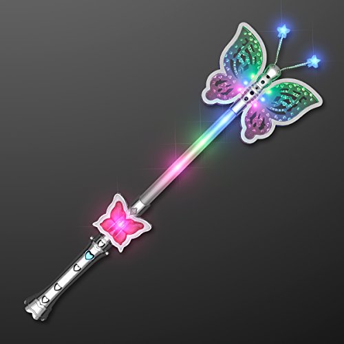 Light Up LED Butterfly Wand Q7855