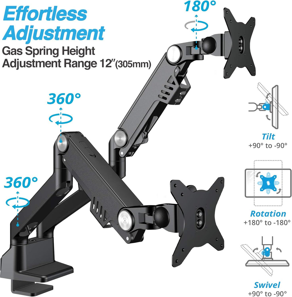 Dual 24-35 Monitor Arm Desk Mount Y6158