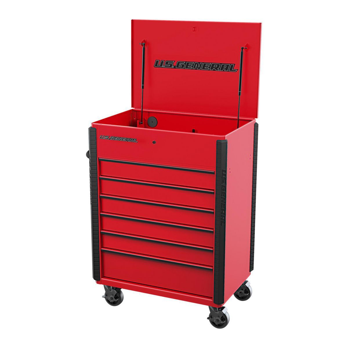 6 Drawer Slate Gray Service Cart N33565