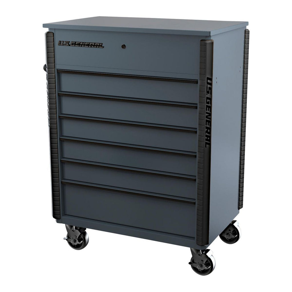 6 Drawer Slate Gray Service Cart N33565