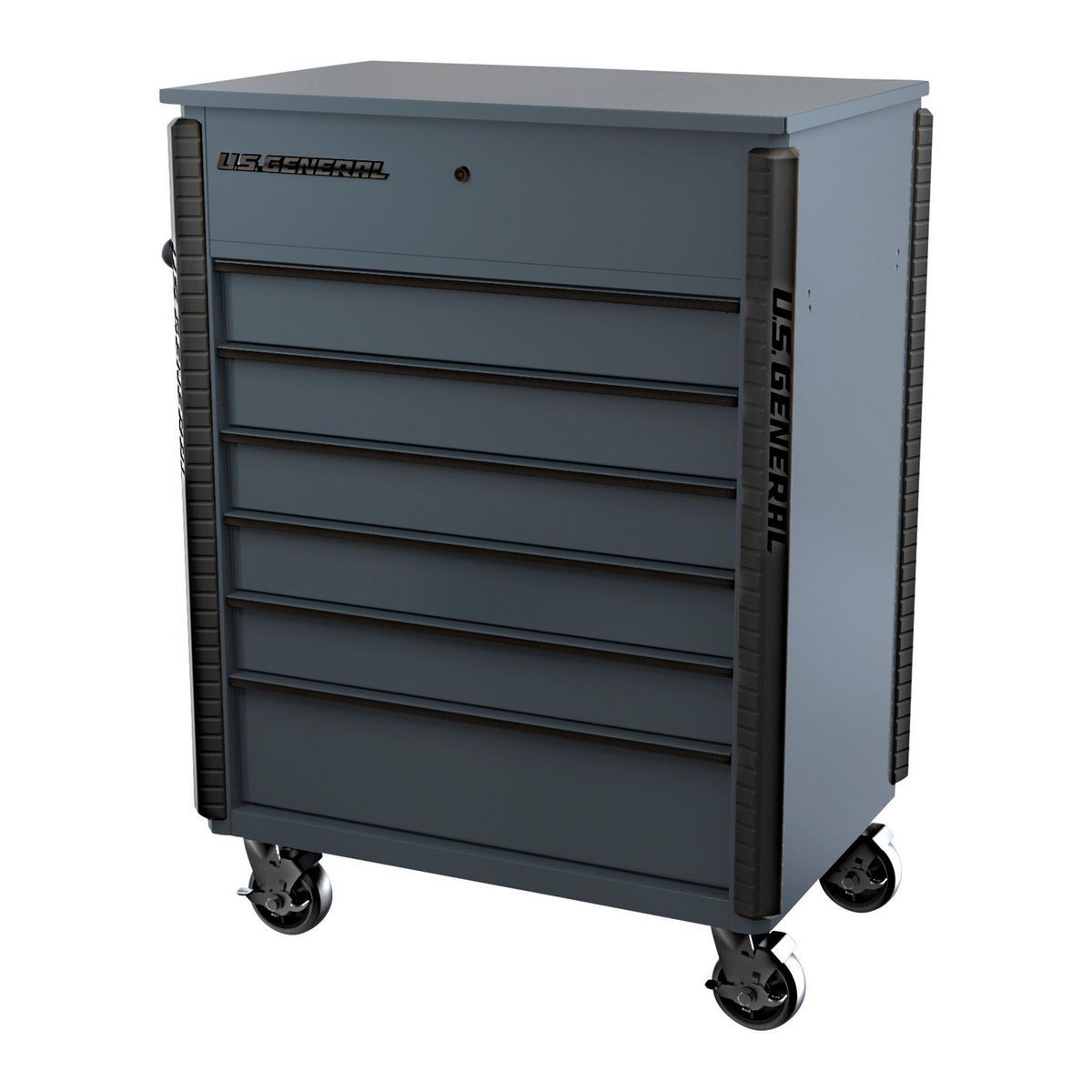 6 Drawer Slate Gray Service Cart N33565