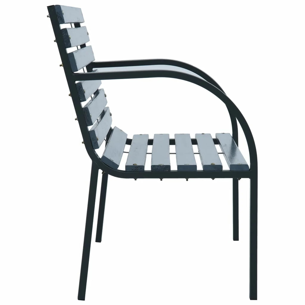 Gray Wood Slat Garden Bench W94803