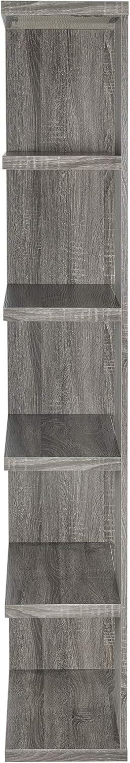 5-Tier Weathered Grey Bookcase E251747