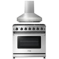 36 Inch Gas Range and Range Hood I3484