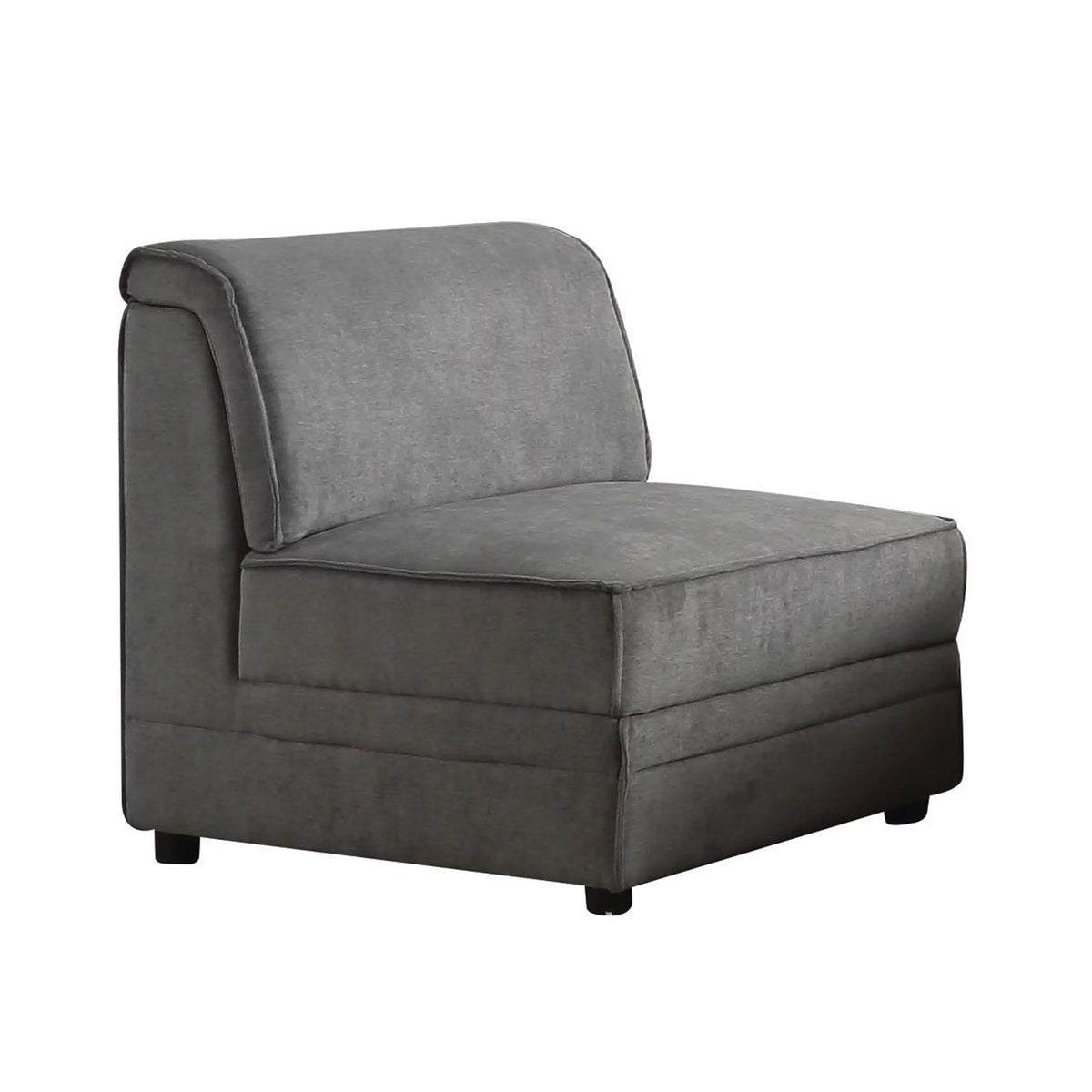 Gray Velvet Sectional Set N643