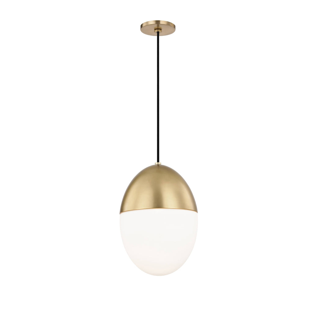 1 Light Large Pendant Aged Brass R605281
