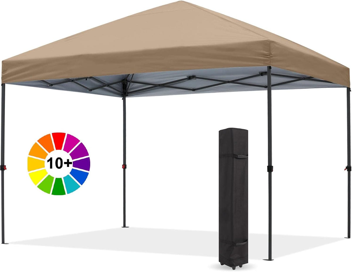Beige 10x10 Pop up Canopy Tent K48606