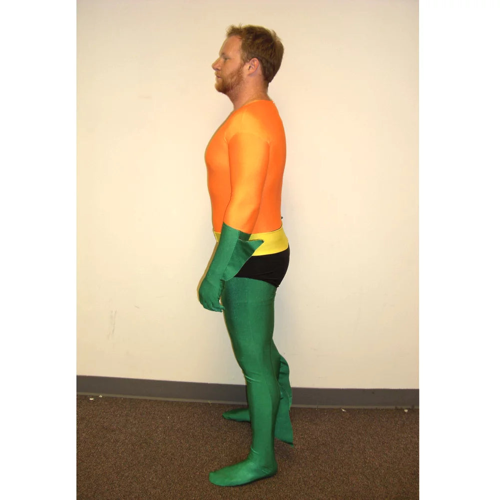 Aquaman Adult Costume Body Suit Spandex Superhero K5132