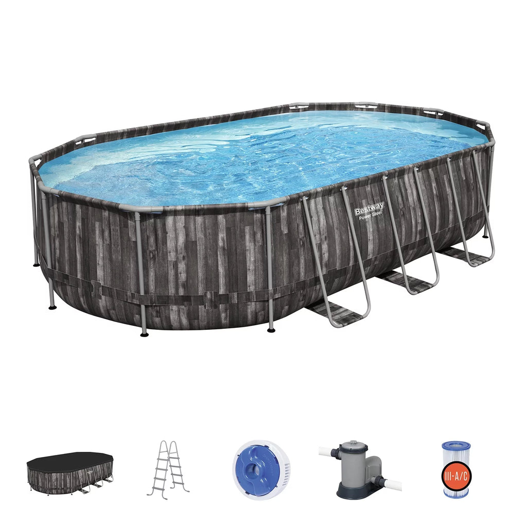 20' x 12' x 48 Oval Above Ground Swimming Pool Set B4625