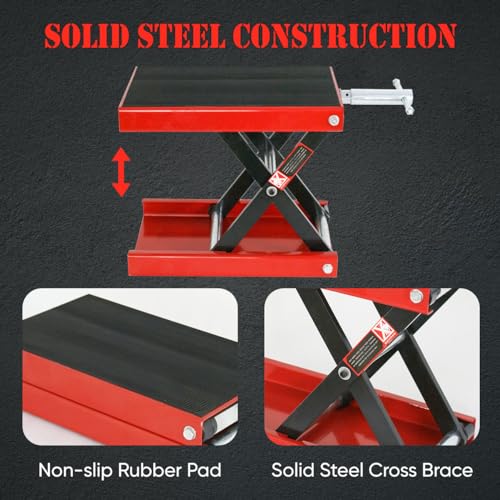 1100 LB Wide Deck Motorcycle Scissor Lift Jack Stand J566889