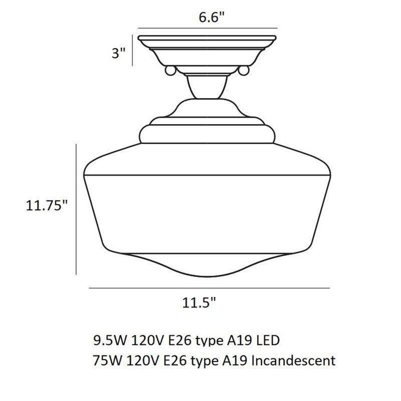 Semi Flush Mount Light Q8952