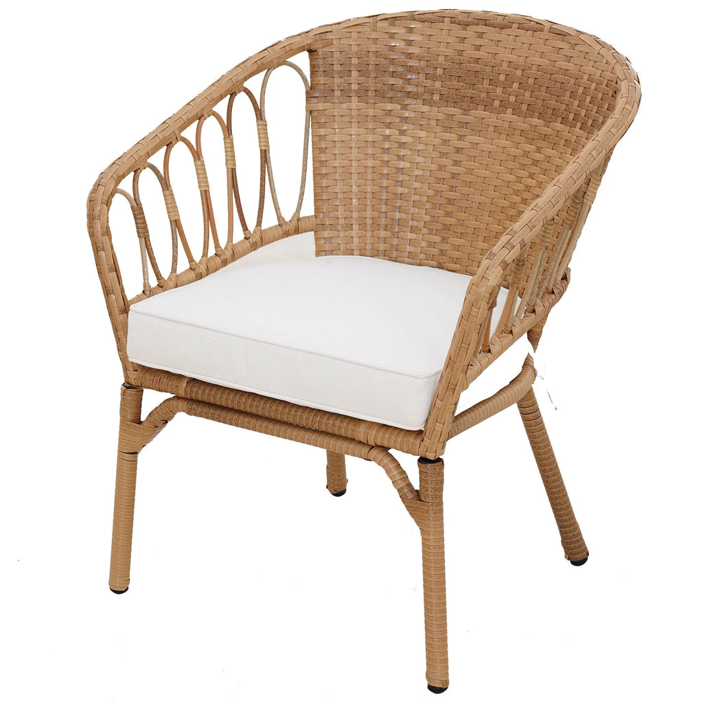 3-Piece Beige Outdoor Wicker Bistro Set Z67251