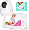 Baby Monitor with Camera and Audio, Night Vision, PTZ, Motion Detection, Temperature Monitor, 2-Way Talk G397825