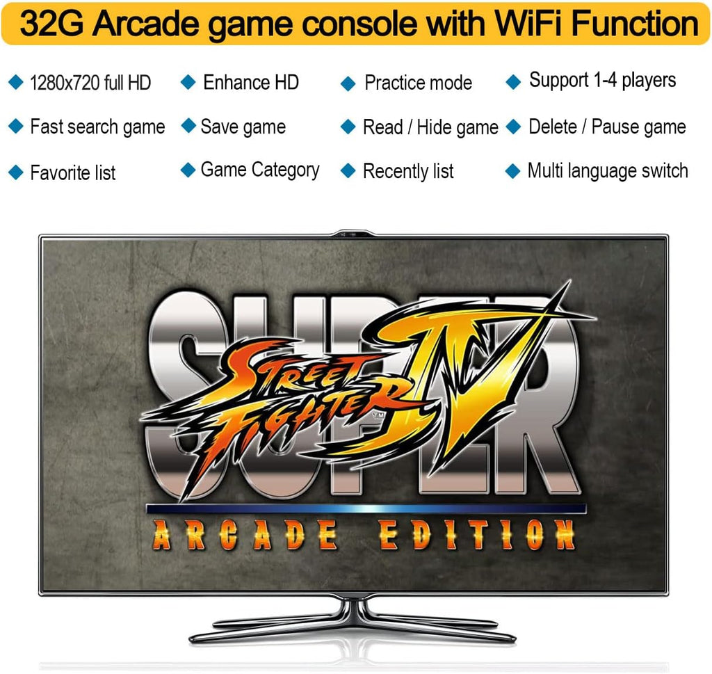 Home Arcade Game Console with Joystick 4 Players A3209