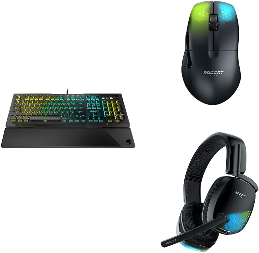 Black Full Size RGB Gaming Keyboard with Wrist Rest D362411