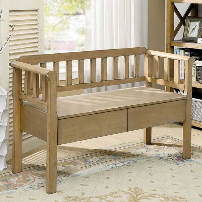Weathered Natural Bench I62978