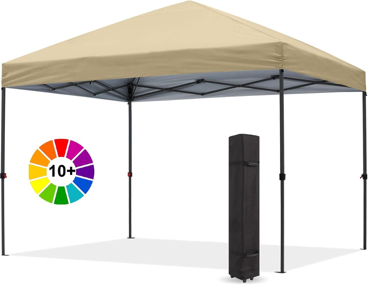 Beige 10x10 Pop up Canopy Tent K48606