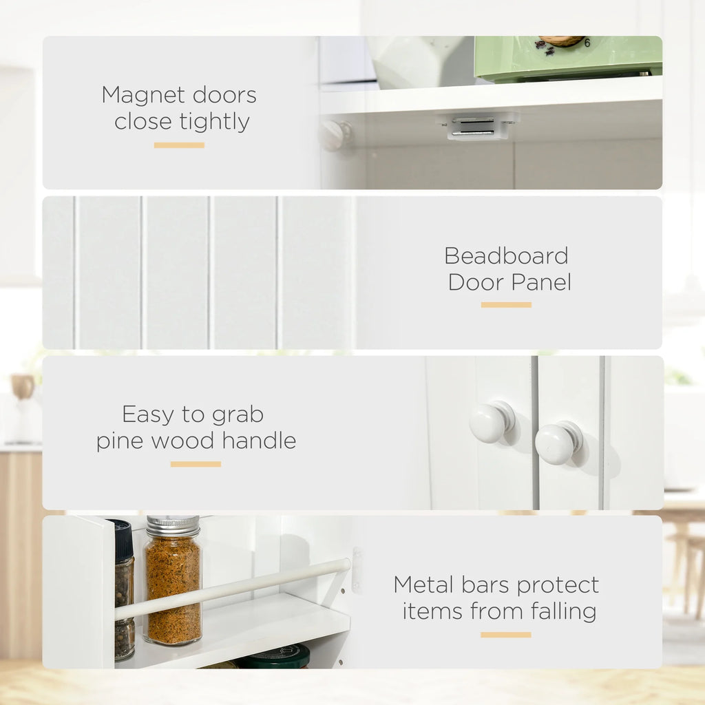 White 2 Door Storage Cabinet with Adjustable Shelves U3165
