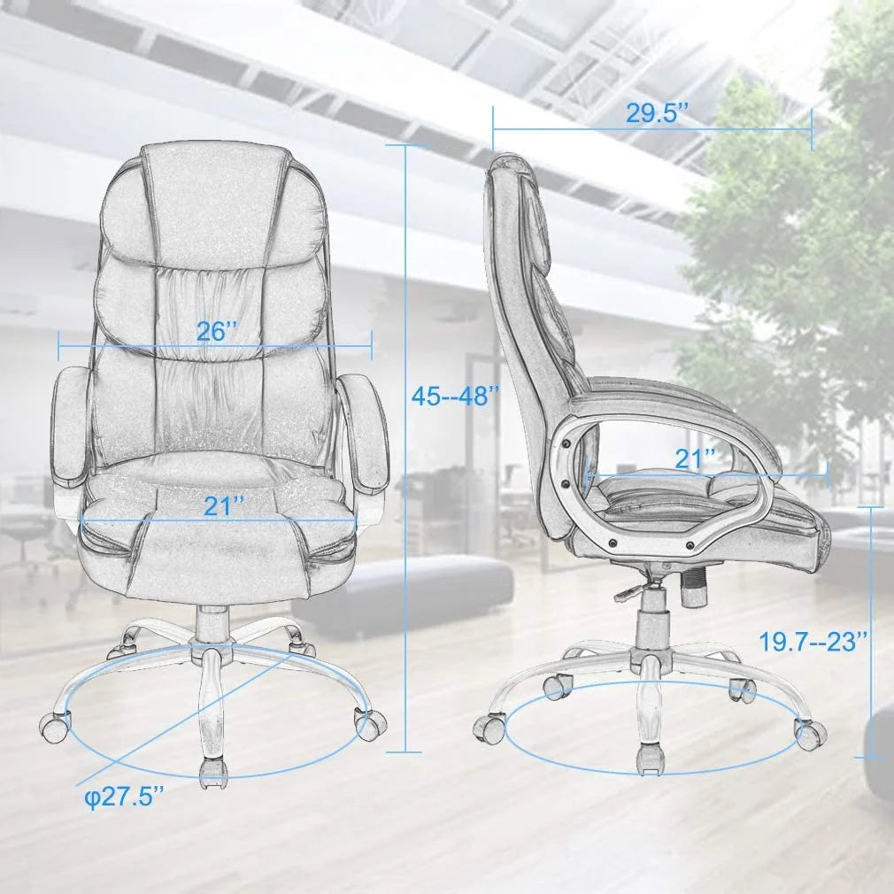 Black Ergonomic High Back PU Leather Office Chair A792534
