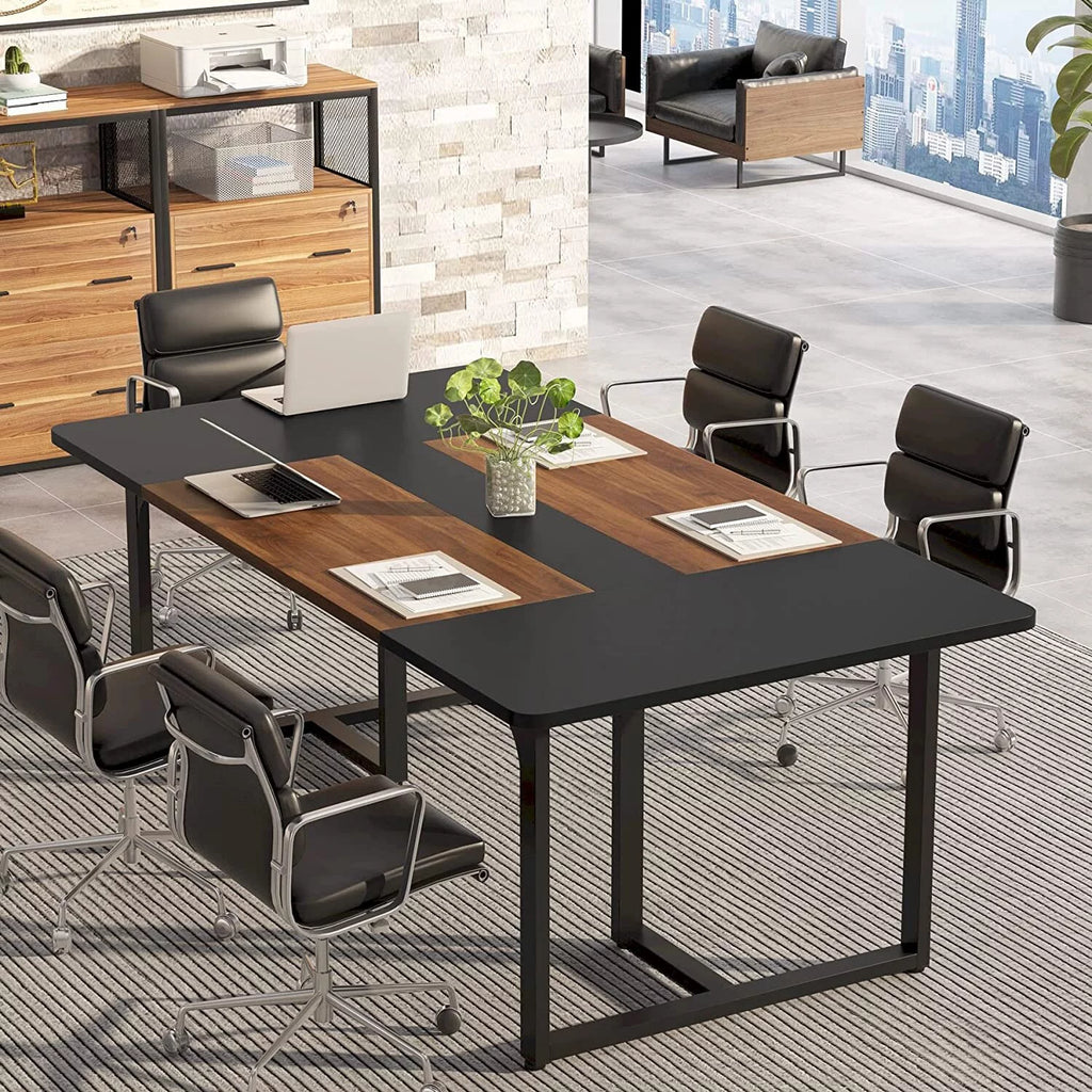 6FT Wood Metal Meeting Table K244